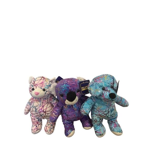 Kelly toy lot of 3 Plush Koala Cat Dog NWT - Picture 1 of 4